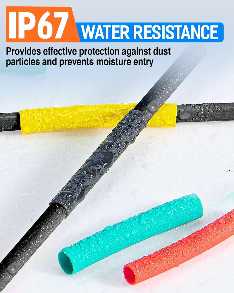 Eugiichr 5-Size Heat Shrink Tubing Kit: 3:1 Adhesive Lined, Marine Grade Waterproof, Insulated Sealed, Oil-Proof & Wear-Resistant, 10-Foot Total Length - for Home Use & Industrial Applications (Black) - Image 4